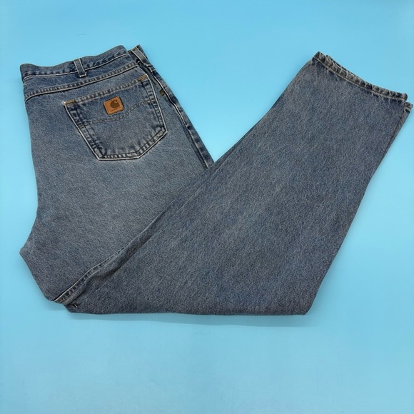 Carhartt Men's Heavyweight Blue Jeans 38x33” - Picture 1 of 13